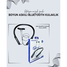 Aslanoğlu Store Polygold PG-100 Boyun Askılı Kablosuz Kulaklık – 200 Saat Bekleme Süresi, Stereo Ses, Mikrofonlu