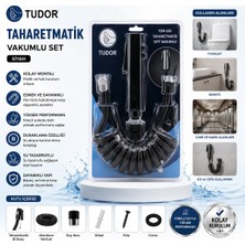 Aslanoğlu Store Siyah Taharatmatik Seti Taharatmetik El Duşu- Hortum - Mafsal Vakumlu Set
