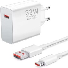 Aslanoğlu Store 33W Hızlı Şarj Adaptörü – Type-C Kablolu, USB Çıkışlı, Akıllı Şarj Destekli Duvar Tipi Şarj Cihazı