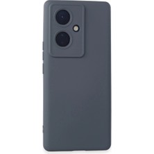 Aslanoğlu Store Vivo V29 Lite Kılıf Nano Içi Kadife Silikon - Gri