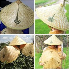 Aslanoğlu Store Naturel Renk Cambodia Kamboçyalı Vietnam Şapkası Pvc Hasır