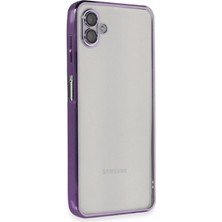 Aslanoğlu Store Samsung Galaxy A04 Kılıf Razer Lensli Silikon - Mor