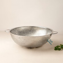 Aslanoğlu Store 28 cm Ince Tel Ayaklı Çelik Süzgeç (Metal Kulplu)