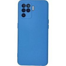 Aslanoğlu Store Oppo Reno 5 Lite Kılıf Nano Içi Kadife Silikon - Mavi