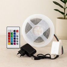 Aslanoğlu Store 4.5 M Rgb LED Şerit 54 Led/m Kumandalı Adaptörlü