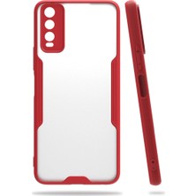 Aslanoğlu Store Vivo Y11S Kılıf Platin Silikon - Kırmızı