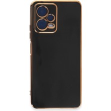 Aslanoğlu Store Xiaomi Redmi Note 12 Pro 5g Kılıf Volet Silikon - Siyah