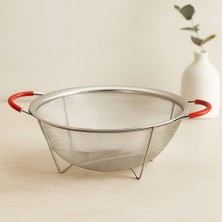 Aslanoğlu Store 28 cm Metal Tel Süzgeç Silikon Kulplu