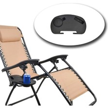 Aslanoğlu Store Outdoor Kamp Sandalyesi Yanlık Tepsi Pratik Telefon Bardak Standı