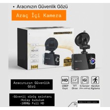 Teknotimer 2.4 Inç Tft Ekran Araç Içi Kamera 140° Geniş Açı 1080P Gece Görüşlü Uyumlu Yol Kayıt Çakmaklık Girişli