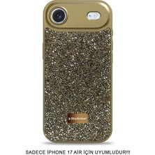 Skyarmor iPhone 17 Air Uyumlu Kafie Iç Yüzey Tasarımlı Taşlı Işıltılı Parlak Pırlanta Kılıf Dia Plus