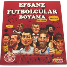 Aslanoğlu Store Efsane Futbolcular Çıkartmalı Maskeli Boyama Kitabı