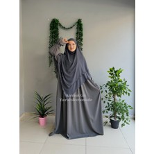 Yüsra Collection Tesettür Erva Abaya ve Uzun Sufle 2'li Takım