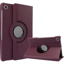 Aslanoğlu Store Lenovo Tab M10 TB311FU Kılıf 360 Tablet Deri Kılıf - Mürdüm