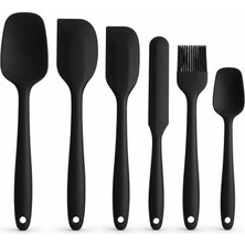 Umiya 6 Parça Silikon Mutfak Gereçleri Seti Yapışmaz Spatula Kaşık Fırça ve Servis Takımı