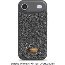 Skyarmor iPhone 17 Air Uyumlu Kafie Iç Yüzey Tasarımlı Taşlı Işıltılı Parlak Pırlanta Kılıf Dia Plus