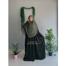Yüsra Collection Tesettür Erva Abaya ve Gölgeli Sufle 2'li Takım