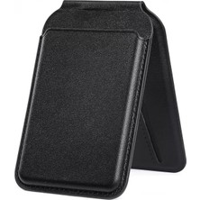 İtarz iPhone 11 12 13 14 15 16 17 Plus Pro Max Manyetik Standlı Tutucu Deri Magsafe Cüzdan Kartlık Kılıf