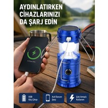 Aesco Güneş Enerjili Katlanabilir Kamp Feneri – USB Şarjlı, Hafif ve Çok Fonksiyonlu