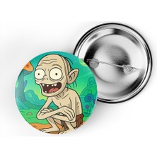 İberk 5 Adet Iğneli Çanta Rozeti - Gollum - Rick Morty Dünyası Efektli