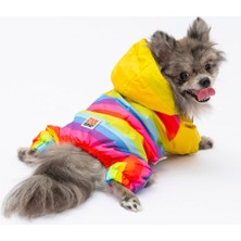 Pawstar Peru Polarlı Su Geçirmez Küçük Irk Köpek Yağmurluk Tulum (L)