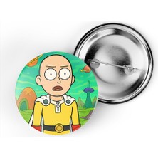 İberk 5 Adet Iğneli Çanta Rozeti - Saitama - Rick Morty Dünyası Efektli