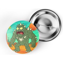 İberk 5 Adet Iğneli Çanta Rozeti - Doomsday - Rick Morty Dünyası Efektli