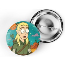 İberk 5 Adet Iğneli Çanta Rozeti - Legolas - Rick Morty Dünyası Efektli