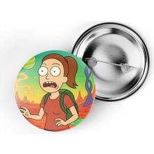 İberk 5 Adet Iğneli Çanta Rozeti - Ellie - Rick Morty Dünyası Efektli