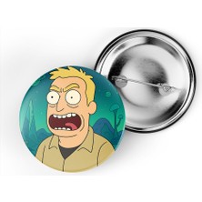 İberk 5 Adet Iğneli Çanta Rozeti - Reiner-Braun - Rick Morty Dünyası Efektli