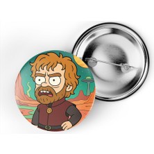 İberk 5 Adet Iğneli Çanta Rozeti - Tyrion-Lannister - Rick Morty Dünyası Efektli