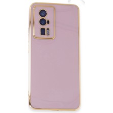 Aesco Xiaomi Poco F5 Pro Kılıf Volet Silikon - Mor
