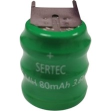 Ett Sertec - 3.6V 3S1P 80 Mah 3 Pin Nı-Mh Buton Pil