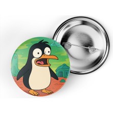İberk 5 Adet Iğneli Çanta Rozeti - Penguin - Rick Morty Dünyası Efektli