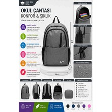 Trendol Fashion Life Okul Çantası Siyah 3 Bölmeli Ergonomik Sırt Destekli Geniş Hacimli Çocuk Sırt Çantası