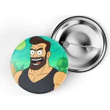 İberk 5 Adet Iğneli Çanta Rozeti - Gigachad - Rick Morty Dünyası Efektli