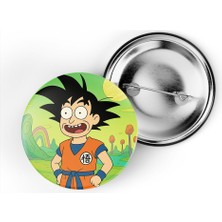İberk 5 Adet Iğneli Çanta Rozeti - Goku - Rick Morty Dünyası Efektli