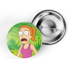 İberk 5 Adet Iğneli Çanta Rozeti - Summer-Smith - Rick Morty Dünyası Efektli