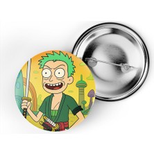 İberk 5 Adet Iğneli Çanta Rozeti - Zoro - Rick Morty Dünyası Efektli