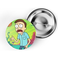İberk 5 Adet Iğneli Çanta Rozeti - Loss-Comic-Guy - Rick Morty Dünyası Efektli