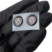 MOZOKO Kendinden Yapışkanlı Peugeot Uyumlu 14 mm Damla Baskılı Kumanda Amblemi 2 Adet