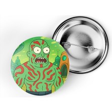 İberk 5 Adet Iğneli Çanta Rozeti - Drax - Rick Morty Dünyası Efektli