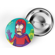 İberk 5 Adet Iğneli Çanta Rozeti - Magneto - Rick Morty Dünyası Efektli