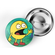 İberk 5 Adet Iğneli Çanta Rozeti - Pac-Man - Rick Morty Dünyası Efektli