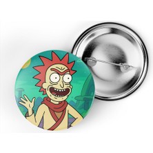 İberk 5 Adet Iğneli Çanta Rozeti - Sukuna - Rick Morty Dünyası Efektli