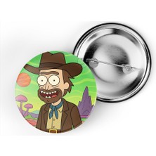 İberk 5 Adet Iğneli Çanta Rozeti - Arthur-Morgan - Rick Morty Dünyası Efektli