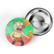 İberk 5 Adet Iğneli Çanta Rozeti - Inosuke-Hashibira - Rick Morty Dünyası Efektli
