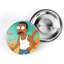 İberk 5 Adet Iğneli Çanta Rozeti - Gta-San-Andreas-Cj - Rick Morty Dünyası Efektli