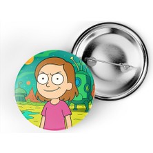 İberk 5 Adet Iğneli Çanta Rozeti - Disaster-Girl - Rick Morty Dünyası Efektli