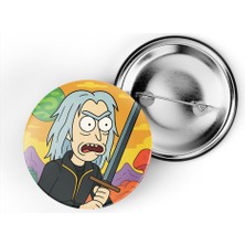 İberk 5 Adet Iğneli Çanta Rozeti - Vicious - Rick Morty Dünyası Efektli